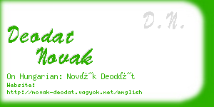 deodat novak business card